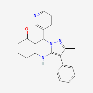 2-methyl-3-phenyl-9-(pyridin-3-yl)-5,6,7,9-tetrahydropyrazolo[5,1-b]quinazolin-8(4H)-one