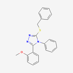 molecular formula C22H19N3OS B11186810 3-(benzylsulfanyl)-5-(2-methoxyphenyl)-4-phenyl-4H-1,2,4-triazole 