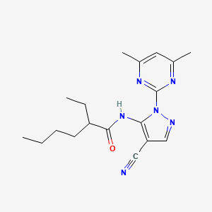 N-[4-cyano-1-(4,6-dimethylpyrimidin-2-yl)-1H-pyrazol-5-yl]-2-ethylhexanamide