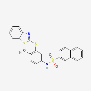 N-[3-(1,3-benzothiazol-2-ylsulfanyl)-4-hydroxyphenyl]naphthalene-2-sulfonamide