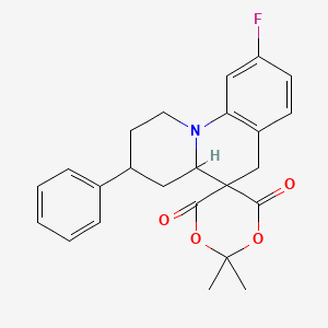 9'-Fluoro-6,6-dimethyl-3'-phenyl-1',2',3',4',4'A,6'-hexahydrospiro[1,5-dioxane-3,5'-pyrido[1,2-A]quinoline]-2,4-dione