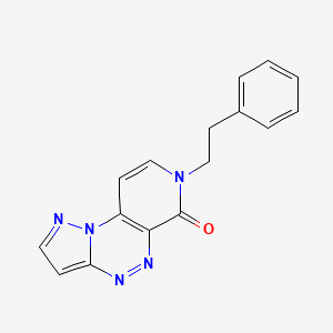 molecular formula C16H13N5O B11186878 7-(2-phenylethyl)pyrazolo[5,1-c]pyrido[4,3-e][1,2,4]triazin-6(7H)-one 