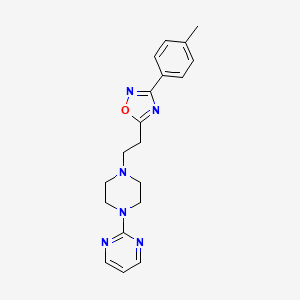 2-(4-{2-[3-(4-Methylphenyl)-1,2,4-oxadiazol-5-yl]ethyl}piperazin-1-yl)pyrimidine