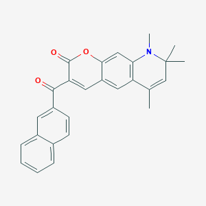 6,8,8,9-tetramethyl-3-(naphthalen-2-ylcarbonyl)-8,9-dihydro-2H-pyrano[3,2-g]quinolin-2-one