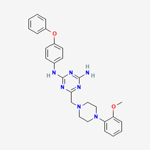 6-{[4-(2-methoxyphenyl)piperazin-1-yl]methyl}-N-(4-phenoxyphenyl)-1,3,5-triazine-2,4-diamine