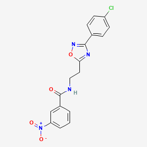 N-{2-[3-(4-chlorophenyl)-1,2,4-oxadiazol-5-yl]ethyl}-3-nitrobenzamide