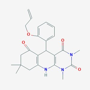 1,3,8,8-tetramethyl-5-[2-(prop-2-en-1-yloxy)phenyl]-5,8,9,10-tetrahydropyrimido[4,5-b]quinoline-2,4,6(1H,3H,7H)-trione