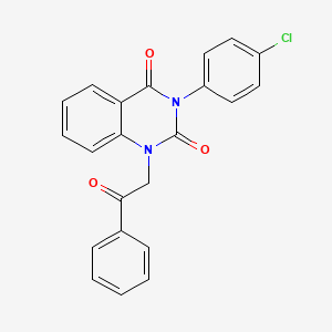 3-(4-chlorophenyl)-1-(2-oxo-2-phenylethyl)quinazoline-2,4(1H,3H)-dione