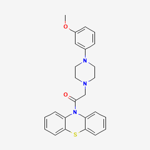 molecular formula C25H25N3O2S B11186976 2-[4-(3-methoxyphenyl)piperazin-1-yl]-1-(10H-phenothiazin-10-yl)ethanone 