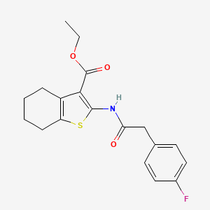 Ethyl 2-(2-(4-fluorophenyl)acetamido)-4,5,6,7-tetrahydrobenzo[b]thiophene-3-carboxylate