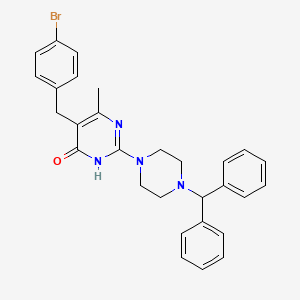 5-(4-bromobenzyl)-2-[4-(diphenylmethyl)piperazin-1-yl]-6-methylpyrimidin-4(3H)-one