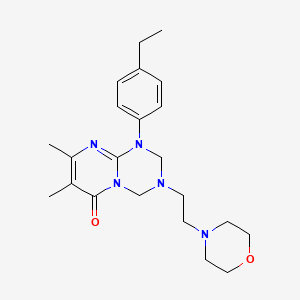 1-(4-ethylphenyl)-7,8-dimethyl-3-(2-morpholinoethyl)-1,2,3,4-tetrahydro-6H-pyrimido[1,2-a][1,3,5]triazin-6-one