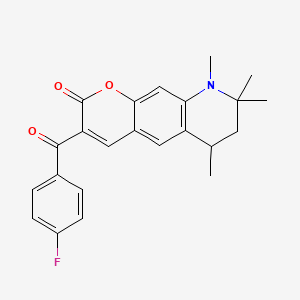 3-[(4-fluorophenyl)carbonyl]-6,8,8,9-tetramethyl-6,7,8,9-tetrahydro-2H-pyrano[3,2-g]quinolin-2-one