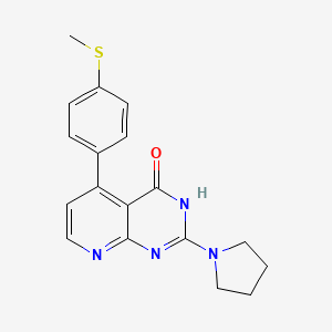 molecular formula C18H18N4OS B11187064 5-[4-(methylsulfanyl)phenyl]-2-(pyrrolidin-1-yl)pyrido[2,3-d]pyrimidin-4(3H)-one 