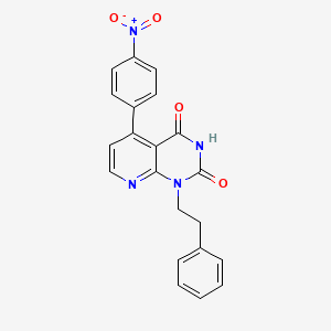 5-(4-nitrophenyl)-1-(2-phenylethyl)pyrido[2,3-d]pyrimidine-2,4(1H,3H)-dione