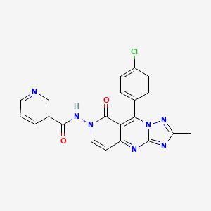 N-[9-(4-chlorophenyl)-2-methyl-8-oxopyrido[4,3-d][1,2,4]triazolo[1,5-a]pyrimidin-7(8H)-yl]pyridine-3-carboxamide