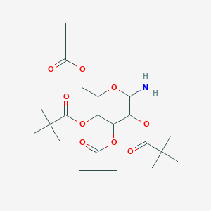 {6-Amino-3,4,5-tris[(2,2-dimethylpropanoyl)oxy]oxan-2-yl}methyl 2,2-dimethylpropanoate