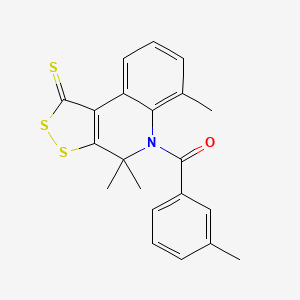 (3-methylphenyl)(4,4,6-trimethyl-1-thioxo-1,4-dihydro-5H-[1,2]dithiolo[3,4-c]quinolin-5-yl)methanone