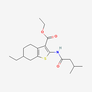 Ethyl 6-ethyl-2-[(3-methylbutanoyl)amino]-4,5,6,7-tetrahydro-1-benzothiophene-3-carboxylate