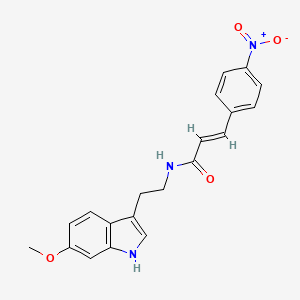 (2E)-N-[2-(6-methoxy-1H-indol-3-yl)ethyl]-3-(4-nitrophenyl)prop-2-enamide