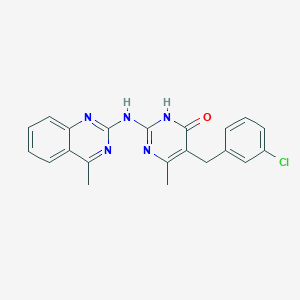 5-(3-chlorobenzyl)-6-methyl-2-[(4-methylquinazolin-2-yl)amino]pyrimidin-4(3H)-one