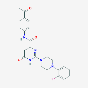 N-(4-acetylphenyl)-2-[4-(2-fluorophenyl)piperazin-1-yl]-6-oxo-3,4,5,6-tetrahydropyrimidine-4-carboxamide