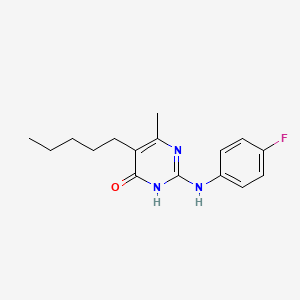 2-[(4-fluorophenyl)amino]-6-methyl-5-pentylpyrimidin-4(3H)-one