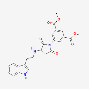 dimethyl 5-(3-{[2-(1H-indol-3-yl)ethyl]amino}-2,5-dioxopyrrolidin-1-yl)benzene-1,3-dicarboxylate