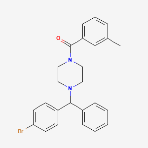 1-[(4-Bromophenyl)(phenyl)methyl]-4-(3-methylbenzoyl)piperazine