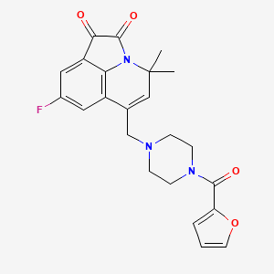 molecular formula C23H22FN3O4 B11187209 8-fluoro-6-{[4-(2-furylcarbonyl)piperazino]methyl}-4,4-dimethyl-4H-pyrrolo[3,2,1-ij]quinoline-1,2-dione 