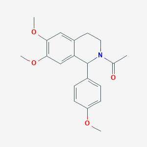 1-[6,7-Dimethoxy-1-(4-methoxyphenyl)-1,2,3,4-tetrahydroisoquinolin-2-yl]ethan-1-one