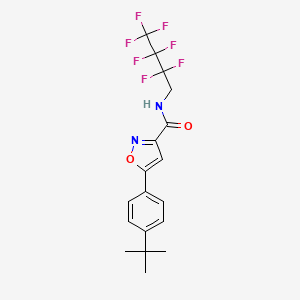 5-(4-tert-butylphenyl)-N-(2,2,3,3,4,4,4-heptafluorobutyl)-1,2-oxazole-3-carboxamide