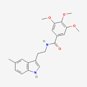 molecular formula C21H24N2O4 B11187233 3,4,5-trimethoxy-N-[2-(5-methyl-1H-indol-3-yl)ethyl]benzamide 