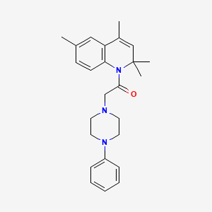 2-(4-phenylpiperazin-1-yl)-1-(2,2,4,6-tetramethylquinolin-1(2H)-yl)ethanone