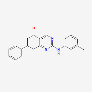 2-[(3-methylphenyl)amino]-7-phenyl-7,8-dihydroquinazolin-5(6H)-one