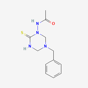 N-(5-benzyl-2-thioxo-1,3,5-triazinan-1-yl)acetamide