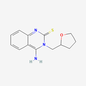 4-Imino-3-(tetrahydrofuran-2-ylmethyl)-3,4-dihydroquinazoline-2-thiol