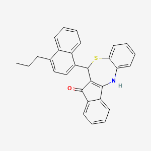 6-(4-Propyl-1-naphthyl)-6H-indeno[2,1-C][1,5]benzothiazepin-7-OL