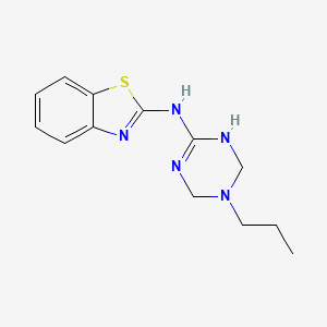 N-(5-propyl-1,4,5,6-tetrahydro-1,3,5-triazin-2-yl)-1,3-benzothiazol-2-amine