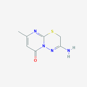 3-amino-8-methyl-2H,6H-pyrimido[2,1-b][1,3,4]thiadiazin-6-one