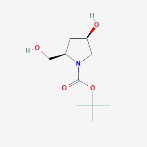 molecular formula C10H19NO4 B111873 (2R,4R)-叔丁基 4-羟基-2-(羟甲基)吡咯烷-1-羧酸酯 CAS No. 141850-54-6
