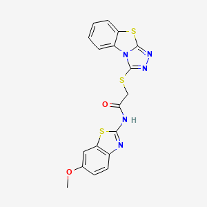 N-(6-methoxy-1,3-benzothiazol-2-yl)-2-([1,2,4]triazolo[3,4-b][1,3]benzothiazol-3-ylsulfanyl)acetamide