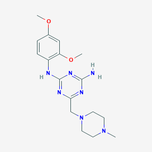 N-(2,4-dimethoxyphenyl)-6-[(4-methylpiperazin-1-yl)methyl]-1,3,5-triazine-2,4-diamine