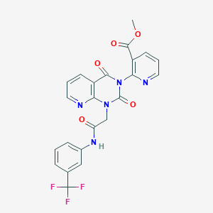 methyl 2-[2,4-dioxo-1-({[3-(trifluoromethyl)phenyl]carbamoyl}methyl)-1H,2H,3H,4H-pyrido[2,3-d]pyrimidin-3-yl]pyridine-3-carboxylate