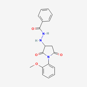 molecular formula C18H17N3O4 B11187380 N'-[1-(2-methoxyphenyl)-2,5-dioxopyrrolidin-3-yl]benzohydrazide 