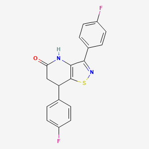 3,7-Bis(4-Fluorophenyl)-4H,6H,7H-[1,2]thiazolo[4,5-b]pyridin-5-one