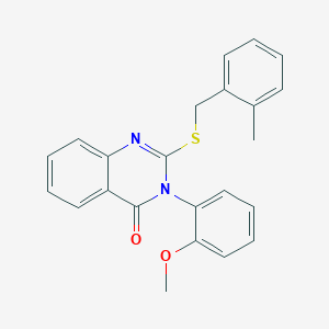 molecular formula C23H20N2O2S B11187437 3-(2-methoxyphenyl)-2-[(2-methylbenzyl)sulfanyl]quinazolin-4(3H)-one 