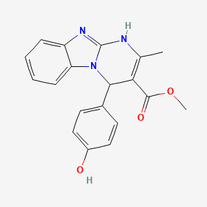 molecular formula C19H17N3O3 B11187444 Methyl 4-(4-hydroxyphenyl)-2-methyl-1,4-dihydropyrimido[1,2-a]benzimidazole-3-carboxylate 