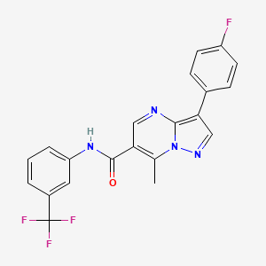 3-(4-fluorophenyl)-7-methyl-N-[3-(trifluoromethyl)phenyl]pyrazolo[1,5-a]pyrimidine-6-carboxamide