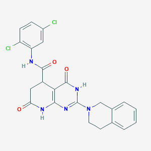 N-(2,5-dichlorophenyl)-2-(3,4-dihydroisoquinolin-2(1H)-yl)-4-hydroxy-7-oxo-5,6,7,8-tetrahydropyrido[2,3-d]pyrimidine-5-carboxamide